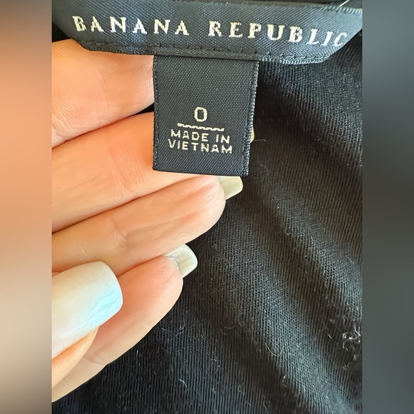 Banana Republic Black & White Geometric Lace Overlay Sheath Dress Sz 0 Sleeveles - Picture 4 of 10